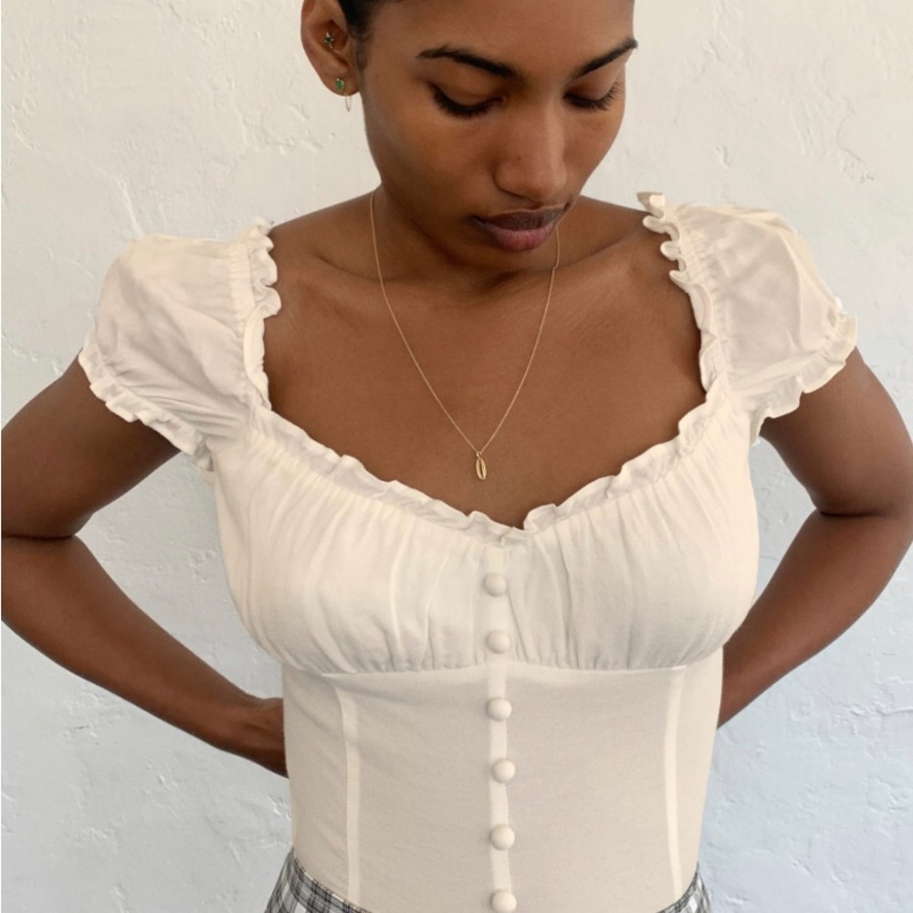 NWOT Reformation Bev white top
